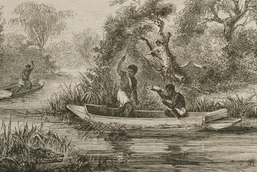 Fischer am Senegal-Fluss, 1860er Jahre